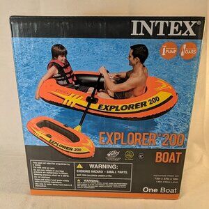 Intex Explorer 200 Boat Orange Inflatable raft 73x37x1658330CA 2017 2 Person Cap